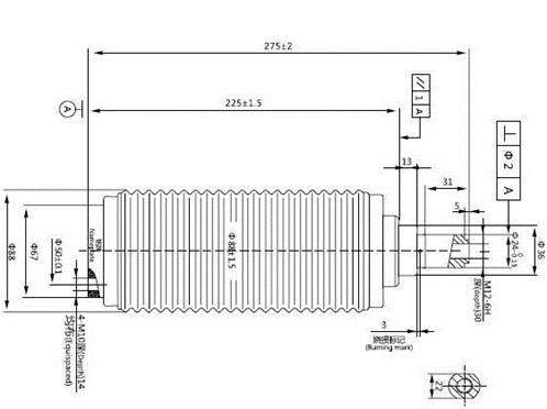 MTD-12-1250-31.5 Vacuum interrupter 12 kV